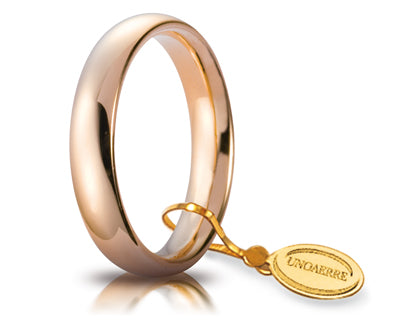 Unoaerre - Fede Comoda mm.4,0 in oro rosa