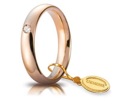 Unoaerre - Fede Comoda mm.4,0 in oro rosa