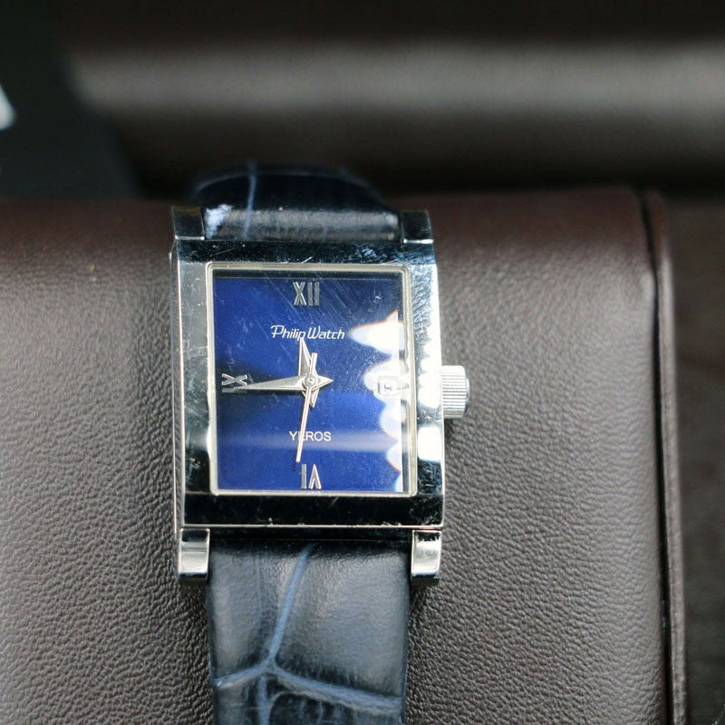 Philip Watch - collezione yeros quadrante blue rettangolare