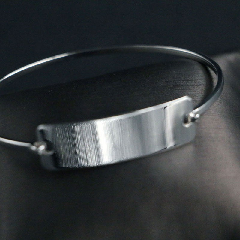 Bracciale in argento 925% piastrina grande