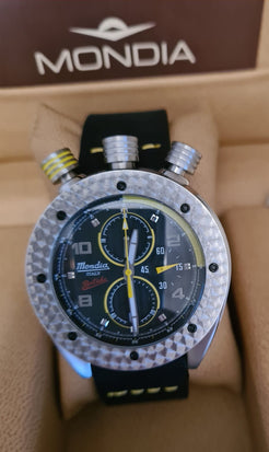 Bolide Orologio Mondia Cronografo Mondia Bolide Blu Cinturino In Pelle Blu Cronografo Quarzo