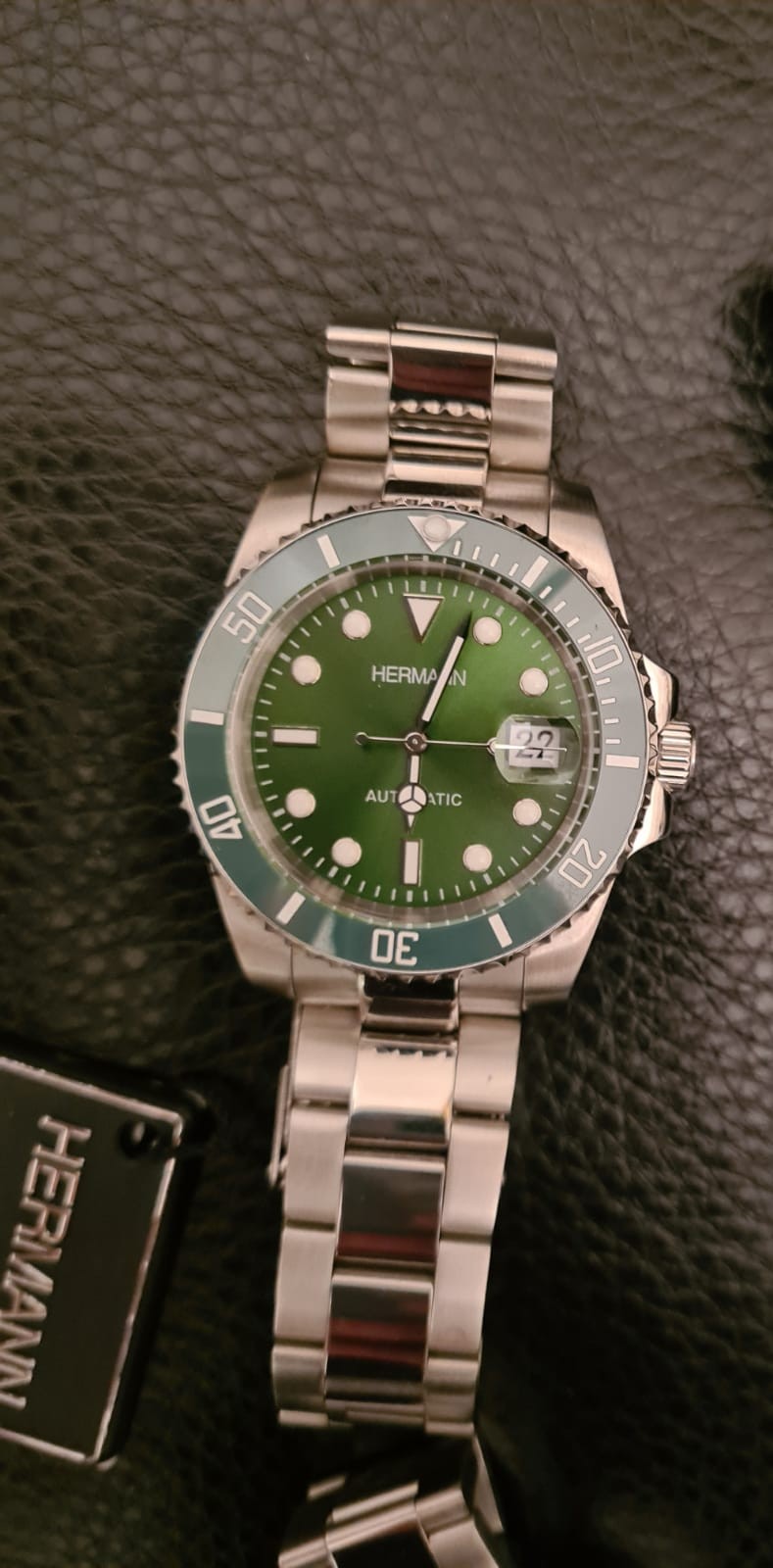 Hermann orologio automatico verde Hulk